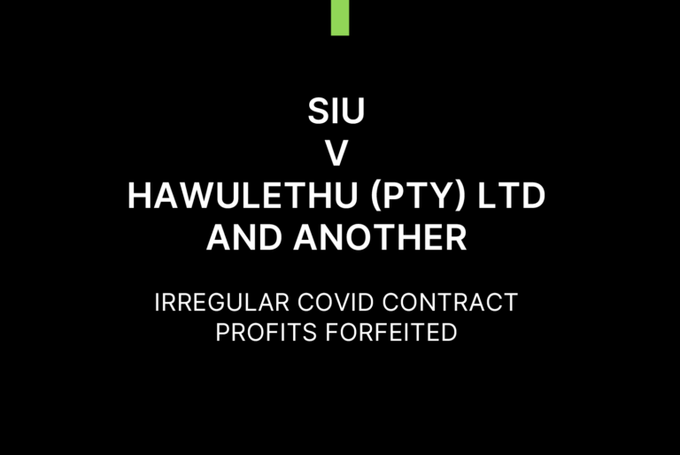 SIU V Hawulethu (PTY) LTD and Another